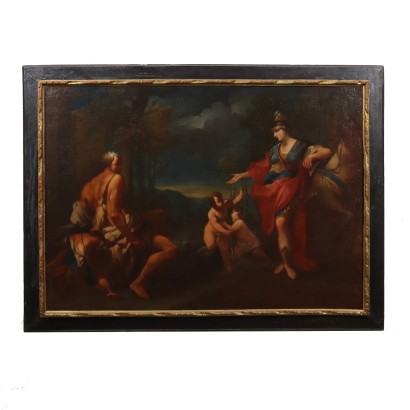 Antikes Bild L Dorigny Attr. Öl auf Leinwand Frankreich XVII-XVIII Jhd