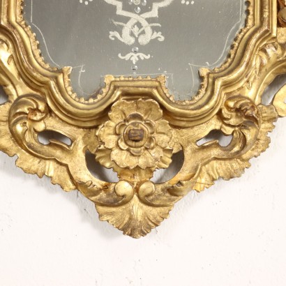Groupe de 4 Miroirs Verre Italie XVIII Siècle