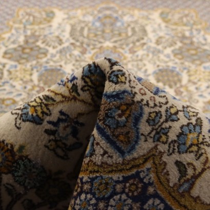 antiguo, alfombra, alfombras antiguas, alfombra antigua, alfombra antigua, alfombra neoclásica, alfombra del siglo XX, alfombra Kum - Irán, alfombra de algodón y lana persa