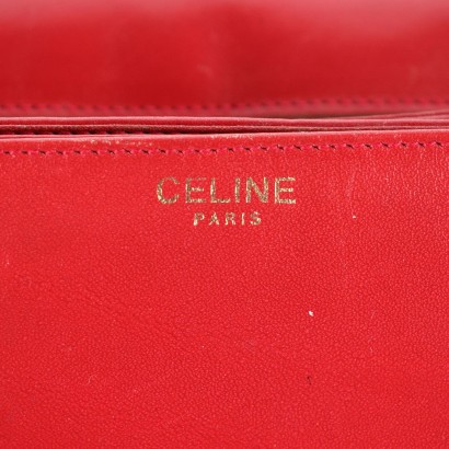 Sac Rouge Céline Vintage Cuir France Années 1960-1970