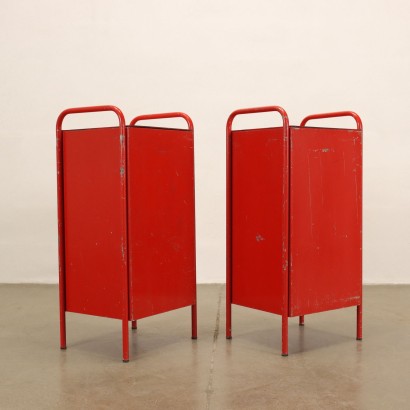 Pair of Bedside Tables Metal Italy 1960s