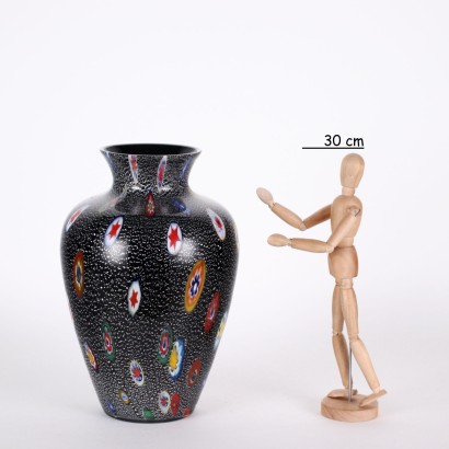 modernariato, modernariato di design, vaso, vaso modernariato, vaso di modernariato, vaso italiano, vaso vintage, vaso anni '60, vaso design anni 60,Vaso in Vetro Michielotto