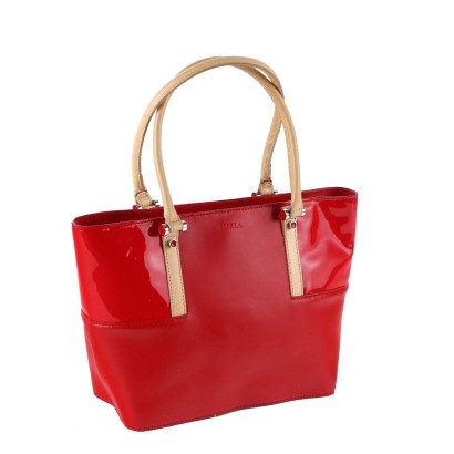Furla Red and Beige Bag