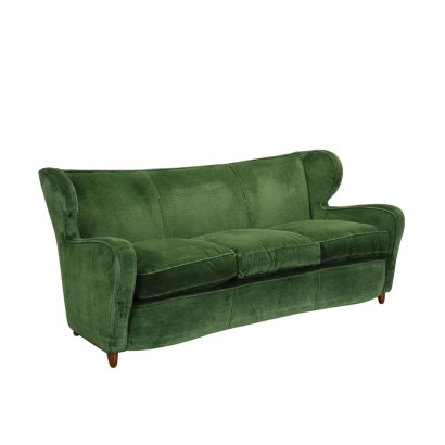 Sofa Velvet Italy 1950s