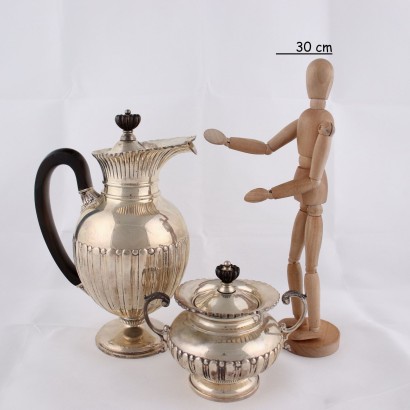 Silver Tea and Coffee Set Italy XX Century