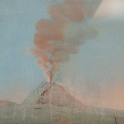 Asche vom Vesuv von 1830 - Gouache auf % 2, Asche vom Vesuv von 1830