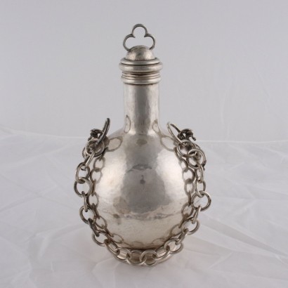 antiques, objects, antiques objects, ancient objects, ancient Italian objects, antiques objects, neoclassical objects, objects of the 19th century, De Vecchi Gabriele M Silver Flask
