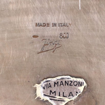 A. Finzi Tablett Silber Italien 1950er-1960er