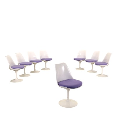 Acht 'Tulip' Eero Saarinen Stühle für Knoll, 1990er Jahre