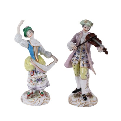 Paar Porzellanfiguren Meissen Man. Deutschland XIX Jhd