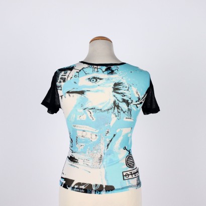 Roberto Cavalli Freedom T-Shirt Poliammide Size 8 Italy