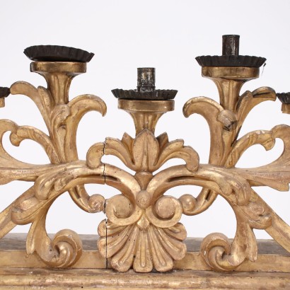 Baroque Style Candlestick Wood Italy XIX Century