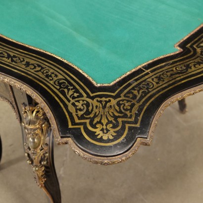 Boulle-Stil Spieltisch Mahagoni Frankreich XIX Jhd