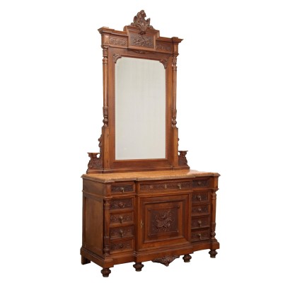Chest of drawers with mirror in Neo-Renaissance style