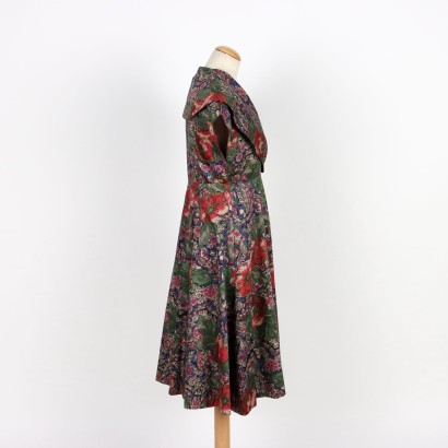 Robe Vintage Satin Taille M Italie Années 1940-1950