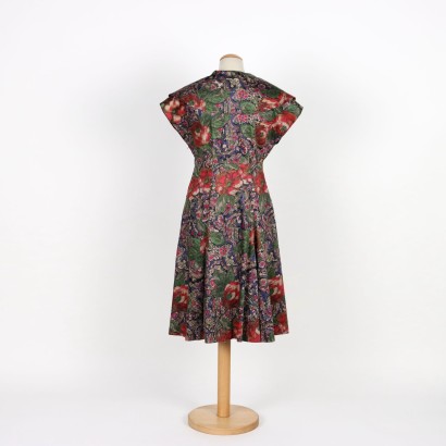 Vintage Dress Satin Size 12 Italy 1940s-1950s