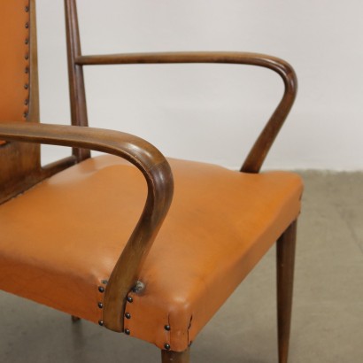 Pair of Chairs Beech Italy 1950s