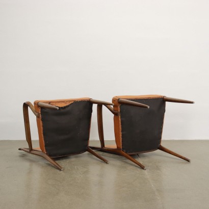 Pair of Chairs Beech Italy 1950s
