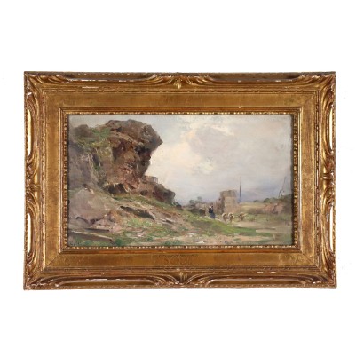 arte, arte italiano, pintura italiana del siglo XIX, Carlo Follini, En Val di Susa, Carlo Follini