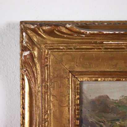 C. Follini Oil on Wooden Table Italy XIX Century