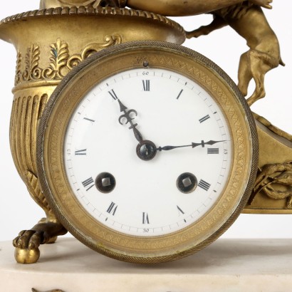 antigüedad, reloj, reloj antiguo, reloj antiguo, reloj antiguo italiano, reloj antiguo, reloj neoclásico, reloj del siglo XIX, reloj de péndulo, reloj de pared, Tríptico Reloj Mármol y Bronce