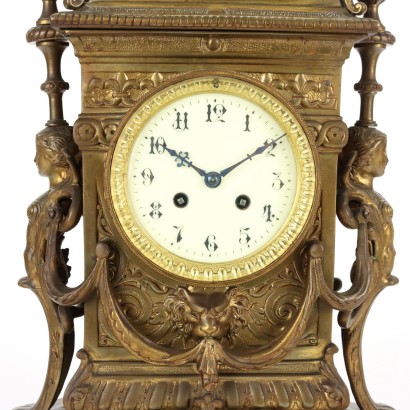 antigüedades, reloj, reloj antigüedades, reloj antiguo, reloj antiguo italiano, reloj antiguo, reloj neoclásico, reloj siglo XIX, reloj de péndulo, reloj de pared,Tríptico Reloj Bronce