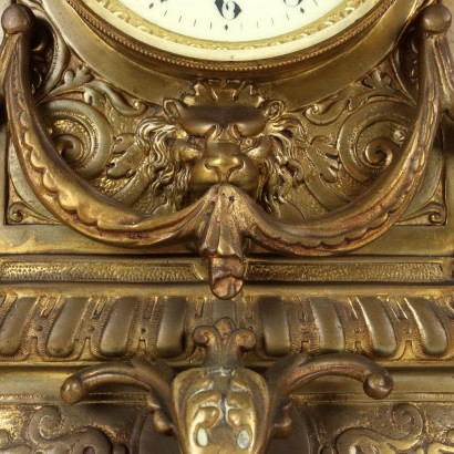 antiquariato, orologio, antiquariato orologio, orologio antico, orologio antico italiano, orologio di antiquariato, orologio neoclassico, orologio del 800, orologio a pendolo, orologio da parete,Trittico Orologio in Bronzo