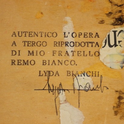 Remo Bianco Mixed Technique on Plywood Italy XX Century