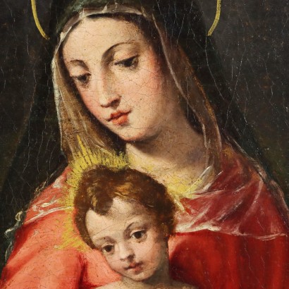 arte, arte italiano, pintura italiana antigua,Virgen y Niño el Padre Ángeles y%,Virgen y Niño el Padre, Ángeles,Virgen y Niño el Padre Ángeles y%,Virgen y Niño el Padre, Ángeles,Virgen y Niño el Padre Ángeles y %,Virgen con el Niño el Padre, Ángeles,Gran cuadro atribuido a Tiburzio Pas,Virgen con el Niño entronizado entre,Tiburzio Passerotti,Tiburzio Passerotti