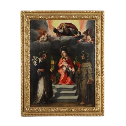 Madonna con Bambino il Padre Angeli e Santi