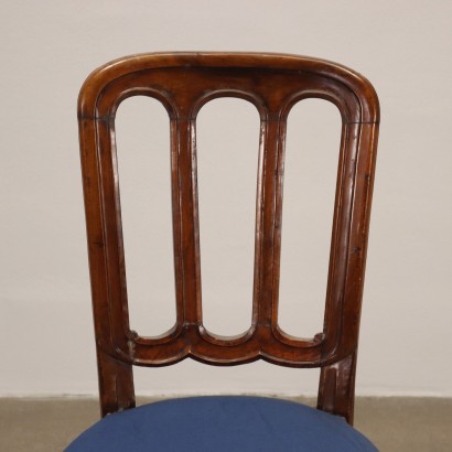 Group of 6 Umbertine Chairs Walnut Italy XIX Century