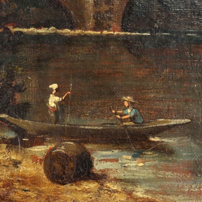 Oil on Canvas Landscape Italy XIX Century