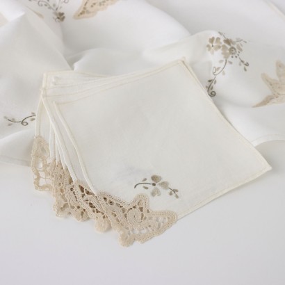 Placemat with 6 Napkins Flax Italy XX Century