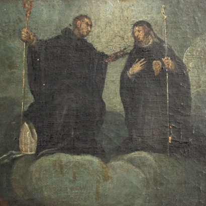 Prêtre en Prière Huile sur Toile Italie XVIII Siècle