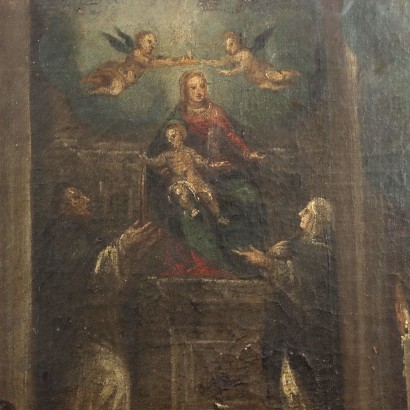 Priest in Prayer Oil on Canvas Italy XVIII Century