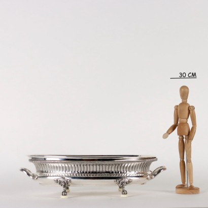 Messulam Man. Chafing Dish Silver Italy XX Century