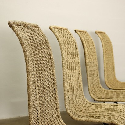 Gruppe von 4 Stühle Most S Aluminium Italien 1970er