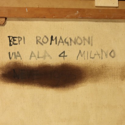 Bepi Romagnoli Öl auf Leinwand Italien 1958