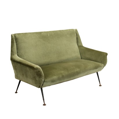 Two-Seater Sofa Velvet Italy 1950s-1960s