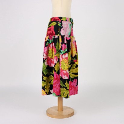 Vintage Ken Scott Skirt Cotton Size 14 Italy 1970s