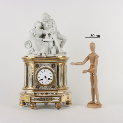 Horloge de Table J. Petit Porcelaine France XIX Siècle