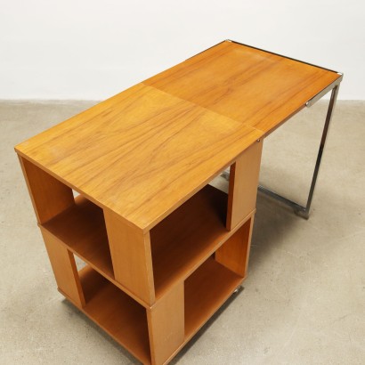 Small Bookcase/Desk Walnut Italy 1970s