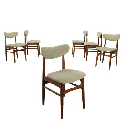 Gruppe von 6 Stühlen Traubenreiche Italien 1960er