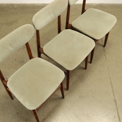Group of 6 Chairs Fabric Italy 1960s
