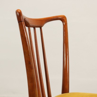 Paar Stühlen Buche Italien 1950er