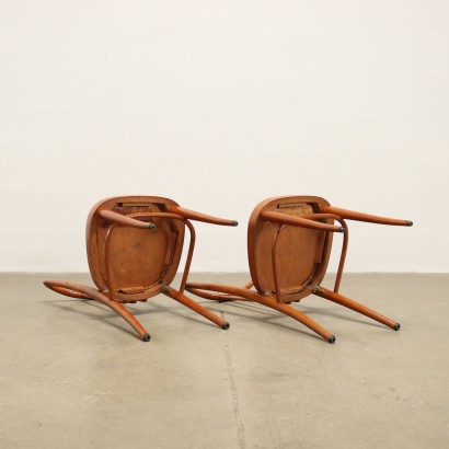Couple of Chairs Beech Italy 1950s
