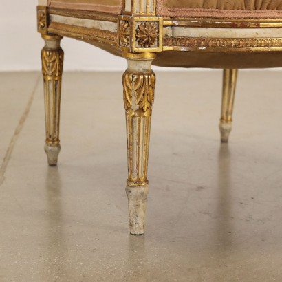 Paar Neoklassichen Stil Sesseln Holz Italien XX Jhd