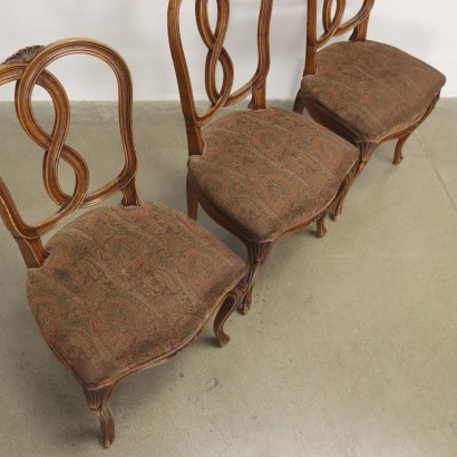 antiguo, silla, sillas antiguas, silla antigua, silla italiana antigua, silla antigua, silla neoclásica, silla del siglo XIX, Grupo de sillas en estilo barroco V