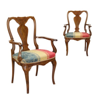 antiguo, sillón, sillones antiguos, sillón antiguo, sillón italiano antiguo, sillón antiguo, sillón neoclásico, sillón del siglo XIX, par de sillones barrocos
