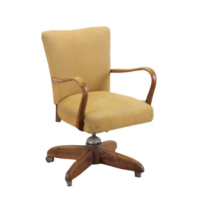 Swivel Chair Beech Italy 1950s